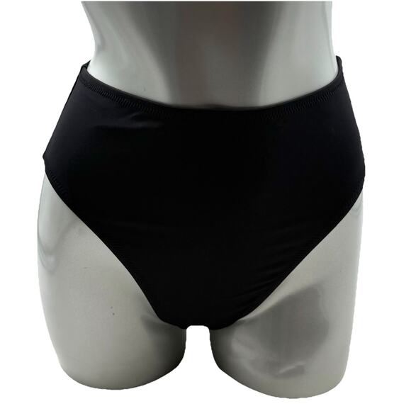 Jessica Simpson High Waist Swimsuit Bottoms Size Medium Black Solid Womens - Picture 1 of 5